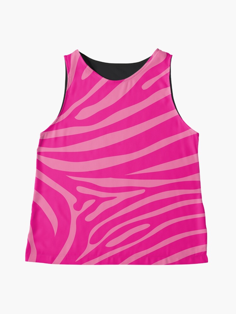 Thumbnail 4 of 6, Sleeveless Top, Two Tone Pink Zebra Print designed and sold by CraftyCatz.