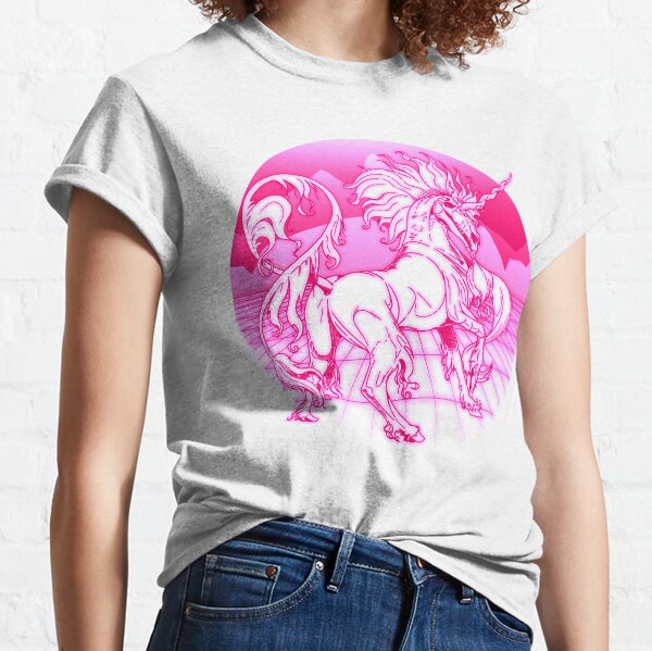Undead Laser Unicorn (Lineart) Classic T-Shirt