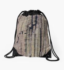 Climbers on Devils Tower Drawstring Bag
