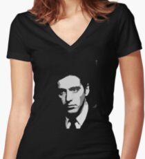 Camiseta entallada de cuello en V El hombre