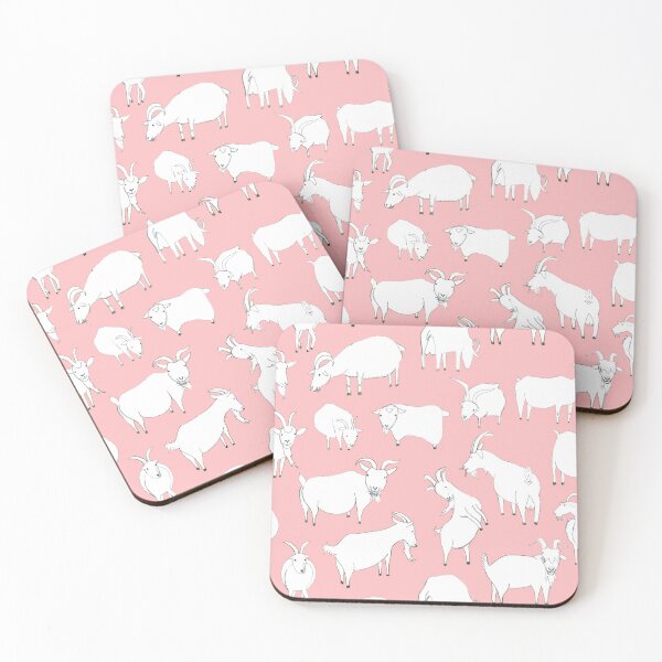 Item preview, Goats Playing – Pink designed and sold by crumpsticks.