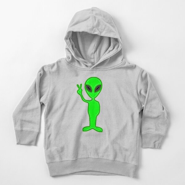 ALIEN. UFO, CARTOON, little green men. Toddler Pullover Hoodie