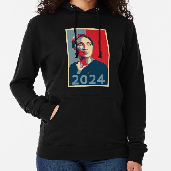 AOC for President 2024 Alexandria Ocasio-Cortez tshirt HOPE Lightweight Hoodie