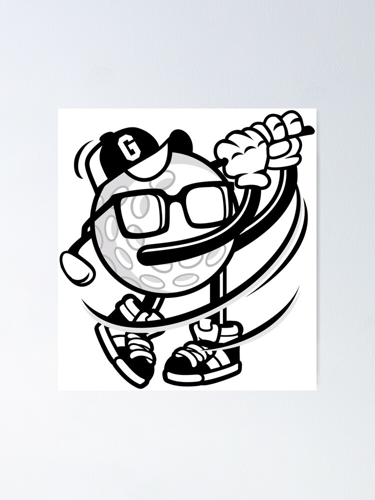 Digital Drawing Golfer Golf Cartoon Digital Drawing Golfer Golf Cartoon