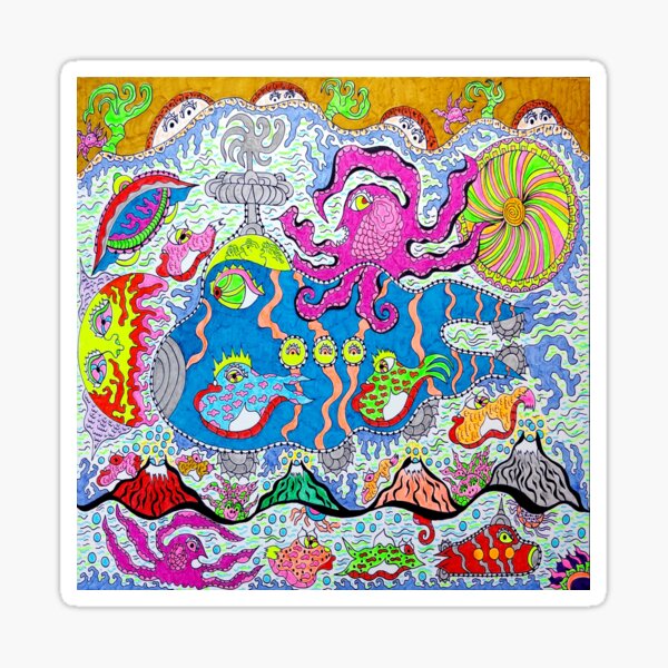 SUPERSONIC Volcanic Fish Sonar Submarine Sticker