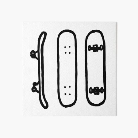 Watercolor Skateboard Art Print Skateboard Wall Decor 