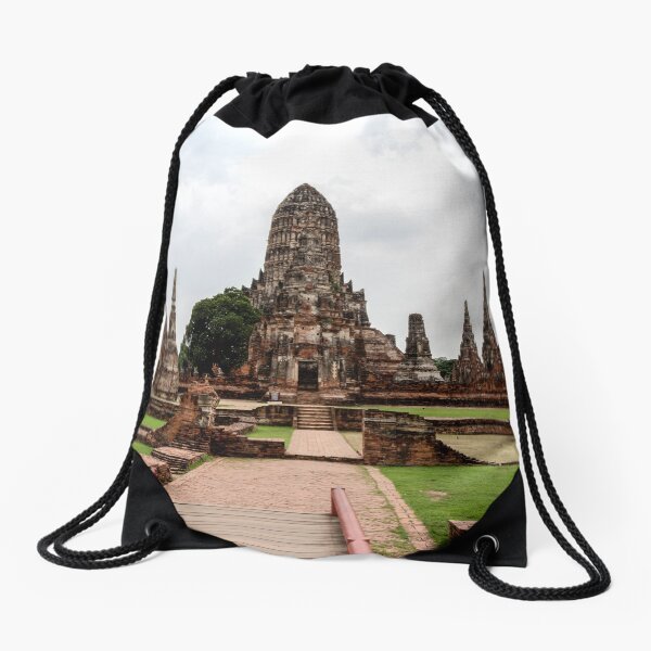 Wat Chaiwatthanaram Drawstring Bag