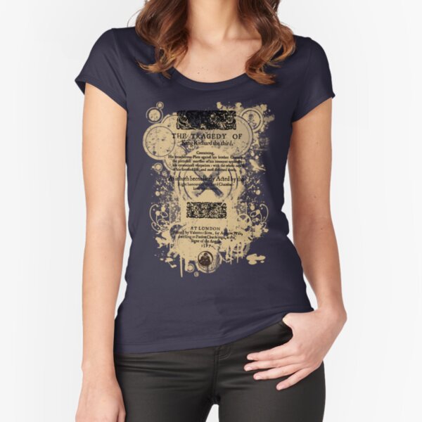 Shakespeare Richard III Quarto Front Piece Fitted Scoop T-Shirt