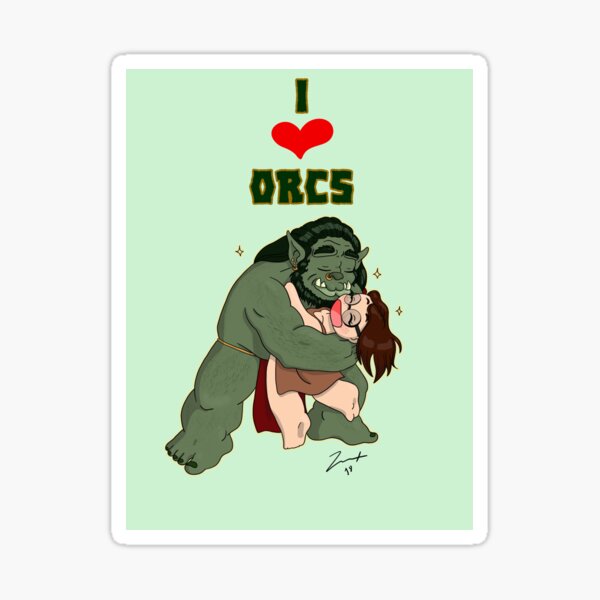 I Love Orcs! Sticker