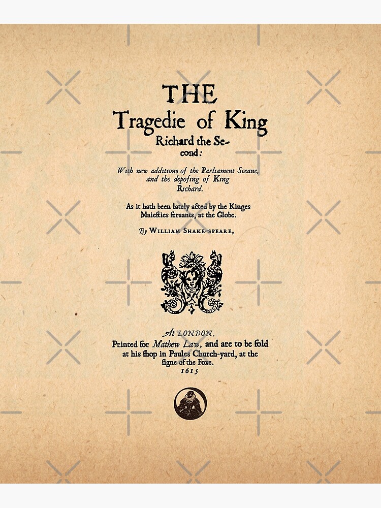 Shakespeare Richard II Quarto Front Piece