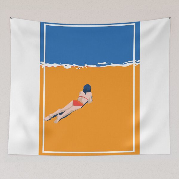 Item preview, A Sleeper`s Dream Summer Beach Lady Art Deco Retro designed and sold by 108dragons.