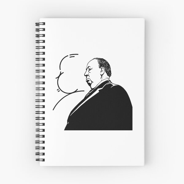 Item preview, Alfred Hitchcock black and white side pose with silhouette designed and sold by gin3art.