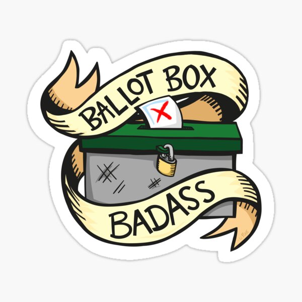 Ballot Box Badass Sticker