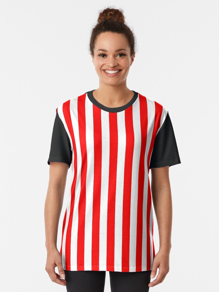 Red and white hot sale graphic tee womens