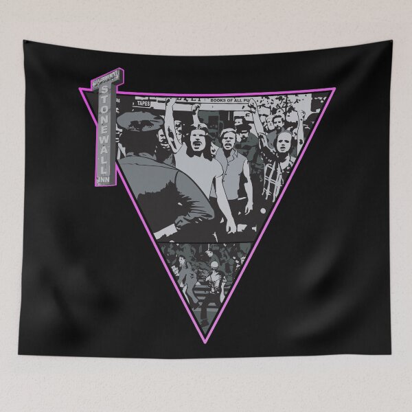 Item preview, Stonewall Riots Pink triangle 50th anniversary Gay Pride designed and sold by unapologaytic.