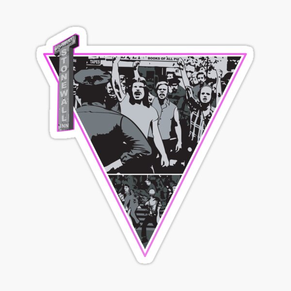 Stonewall Riots Pink triangle 50th anniversary Gay Pride Sticker
