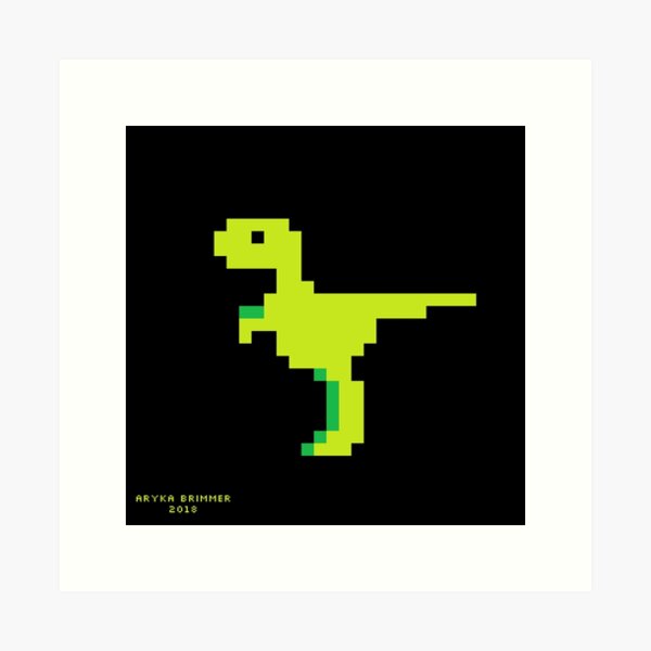 Pixel T-Rex Art Print for Sale by maddreamerr