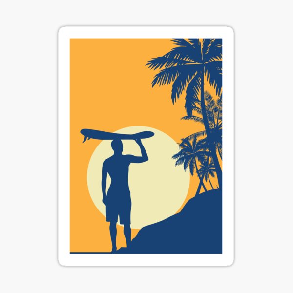 Item preview, A Sleeper`s Dream Summer Beach Surfer Art  Deco Retro designed and sold by 108dragons.