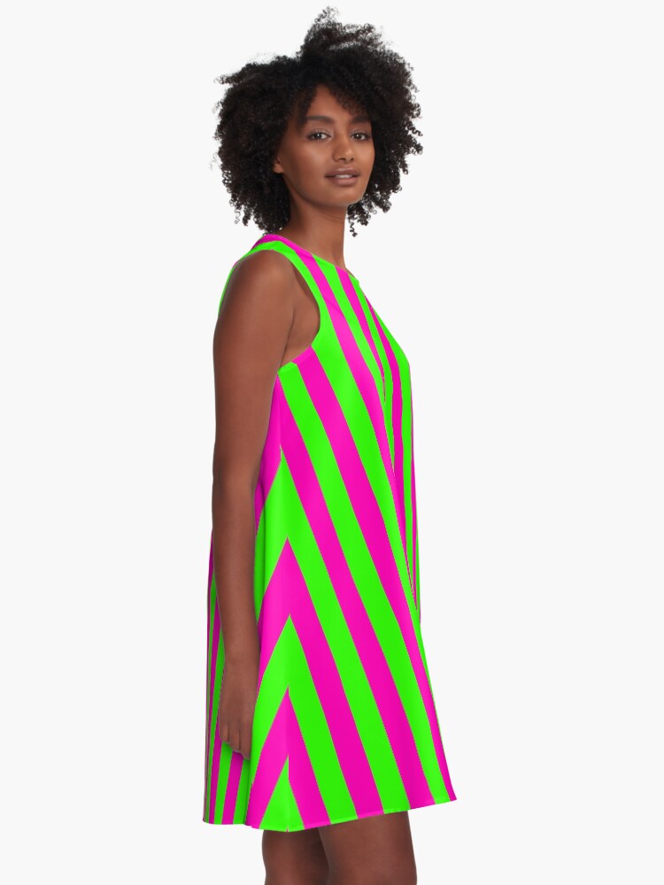 Pink vertical shop striped dress