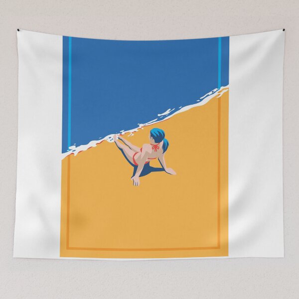 Item preview, A Sleeper`s Dream Summer Lady On Beach Art Deco Retro designed and sold by 108dragons.