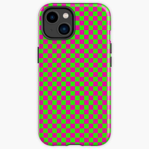 Light Green Checkered Phone Case iPhone Case by LUCKY 13