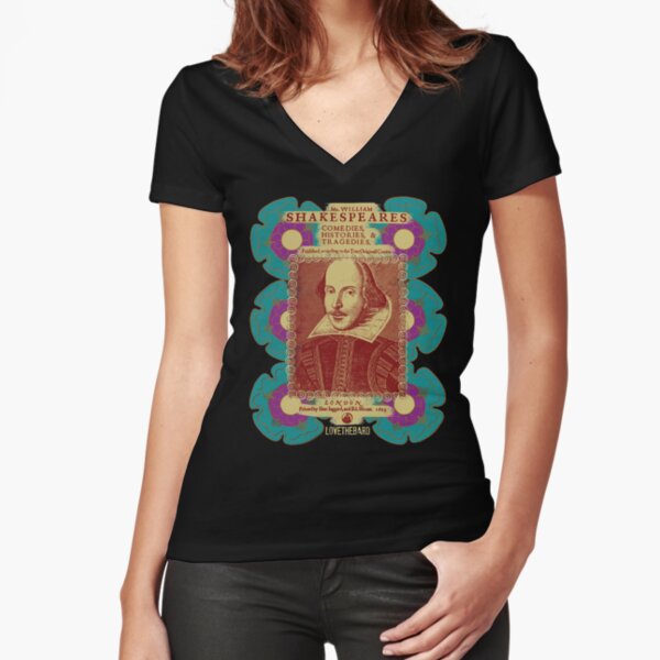 Shakespeare Tudor Flower Power Fitted V-Neck T-Shirt