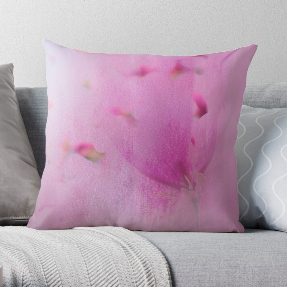 Watercolor Magnolia Throw Pillow