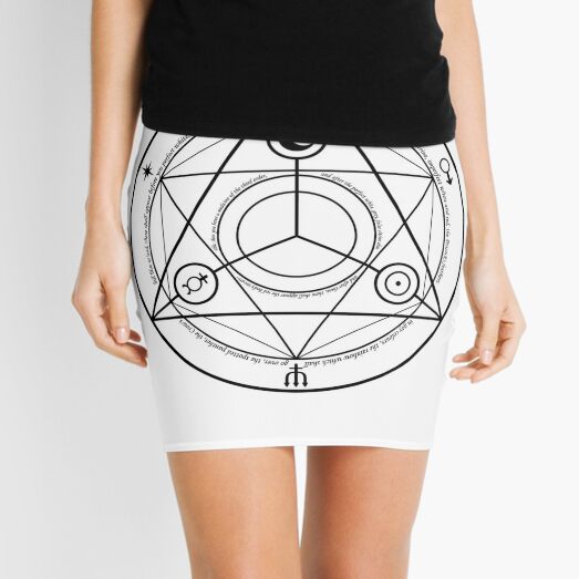 #Transmutation Circle #Sacred Geometry, #Alchemy Symbol, #Magic Symbol, Wicca, Übernatürliche Wesen Mini Skirt