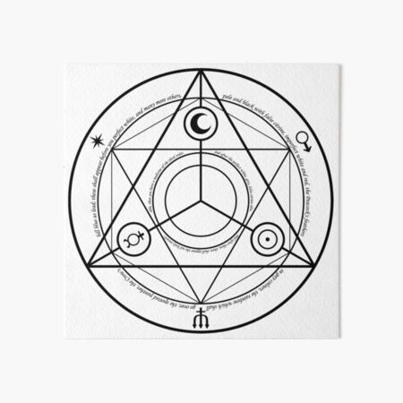 #Transmutation Circle #Sacred Geometry, #Alchemy Symbol, #Magic Symbol, Wicca, Übernatürliche Wesen Art Board Print