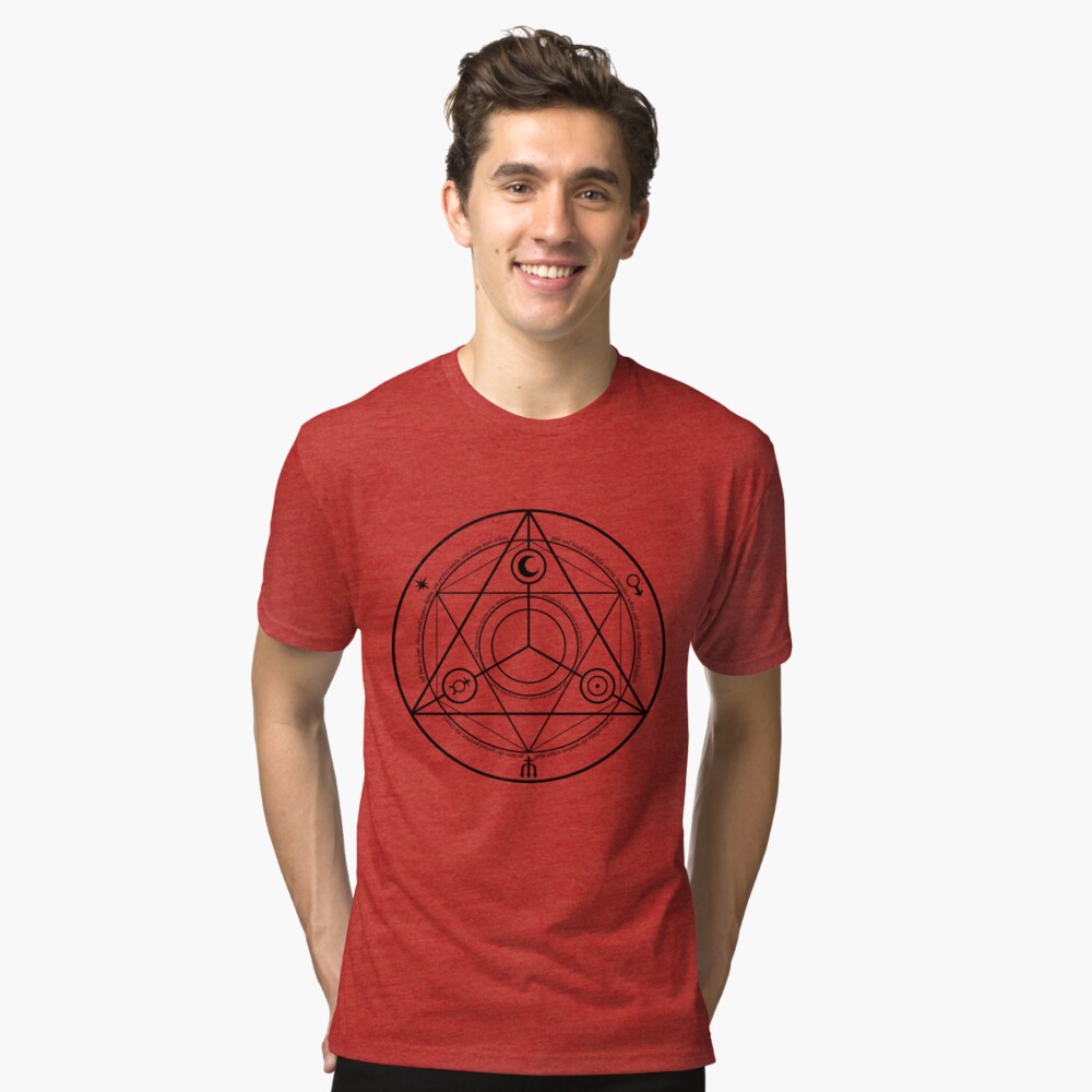 Alchemy Symbol,   ra,triblend_tee,x2150,red_triblend,front-c,242,133,1000,1000-bg,f8f8f8