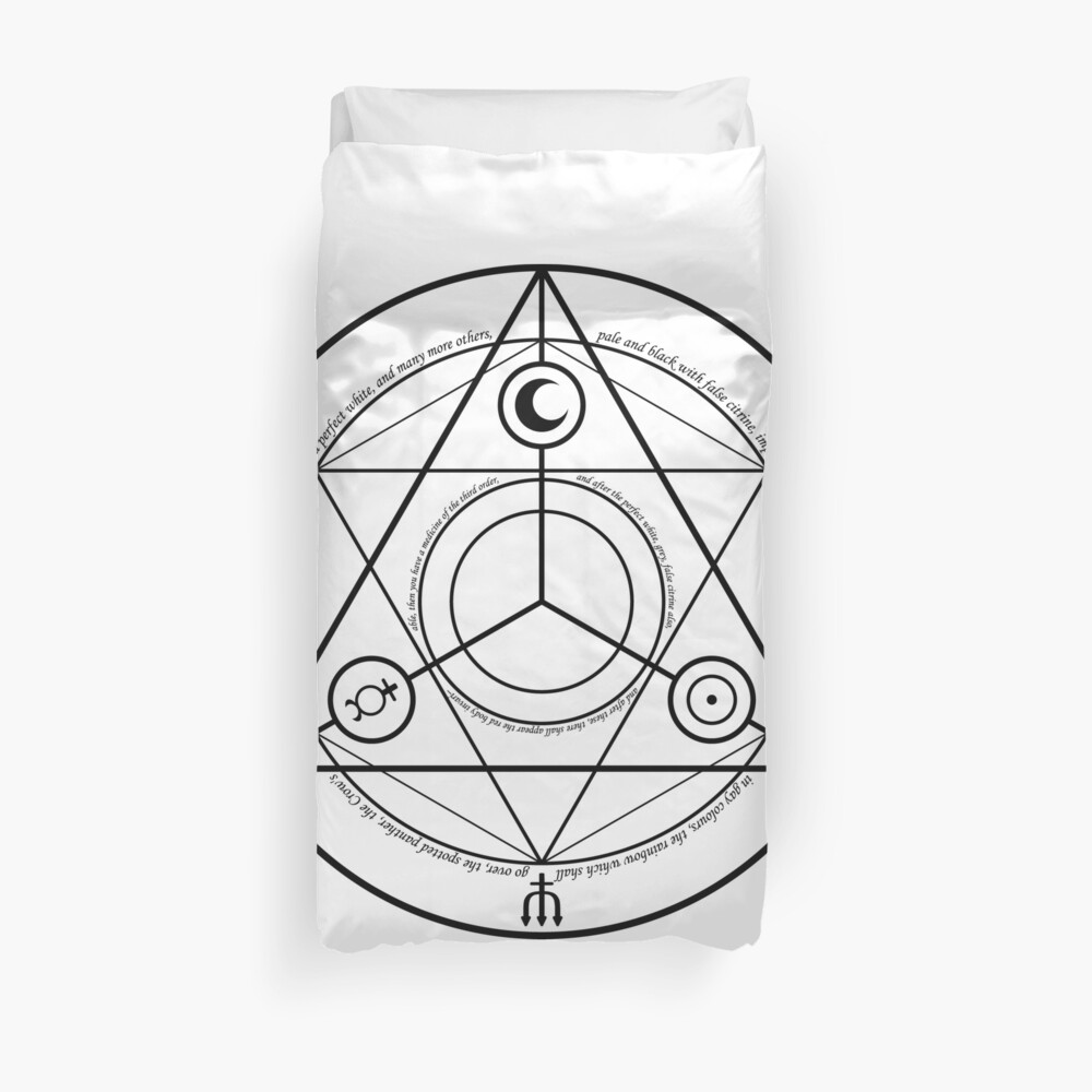Alchemy Symbol,   dc,1000x1000,twin,bed