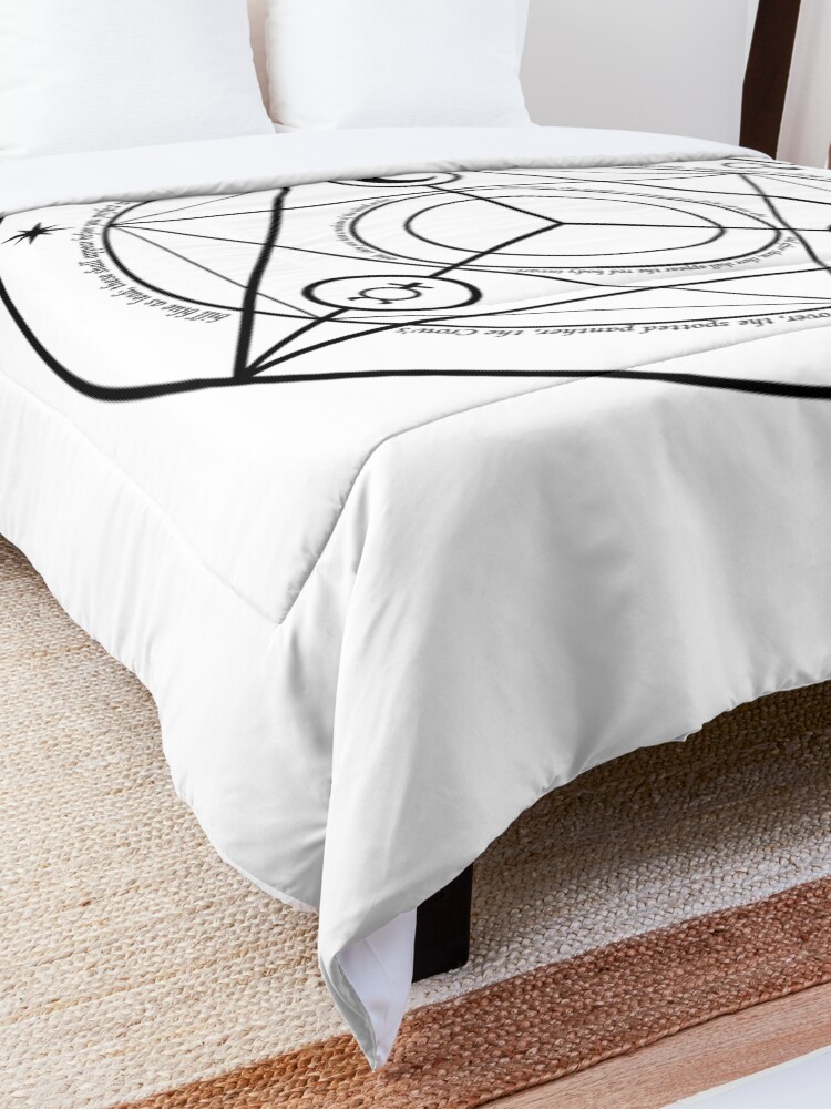 Alternate view of #Transmutation Circle #Sacred Geometry, #Alchemy Symbol, #Magic Symbol, Wicca, Übernatürliche Wesen Comforter