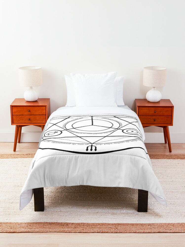 Alternate view of #Transmutation Circle #Sacred Geometry, #Alchemy Symbol, #Magic Symbol, Wicca, Übernatürliche Wesen Comforter