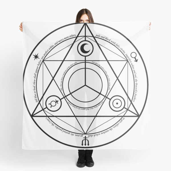 #Transmutation Circle #Sacred Geometry, #Alchemy Symbol, #Magic Symbol, Wicca, Übernatürliche Wesen Scarf