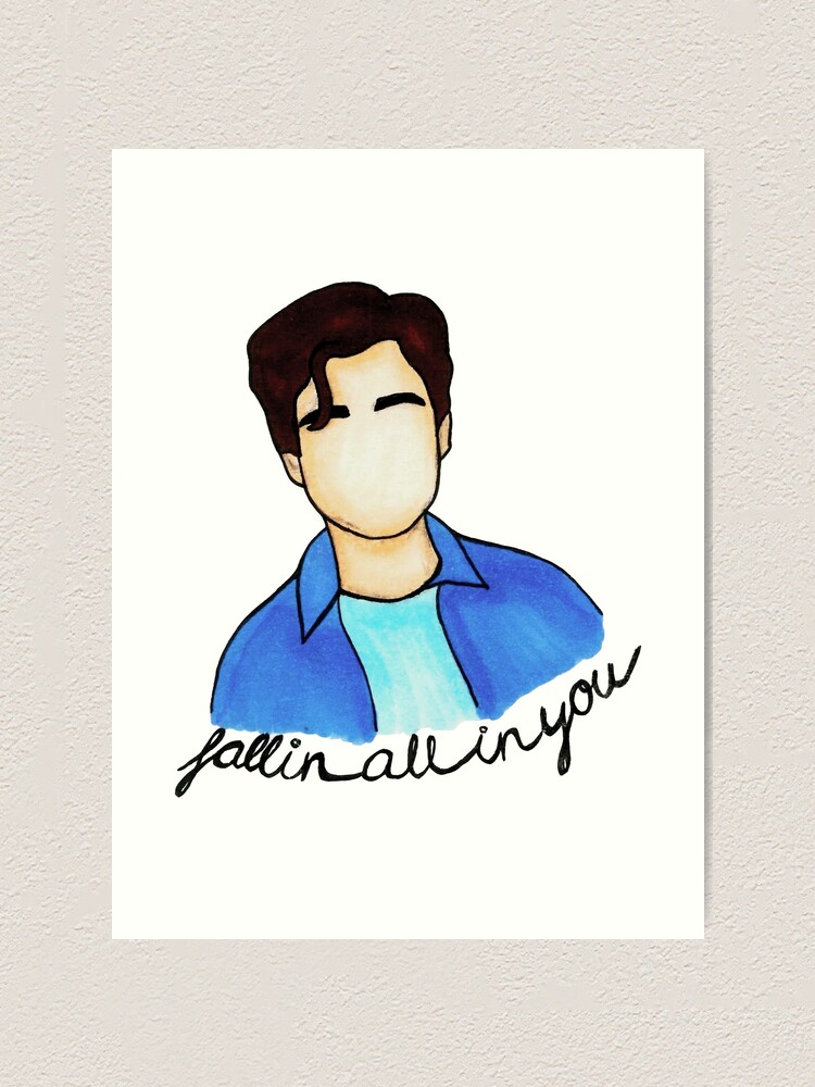 Fallin All In You Shawn Mendes Art Print By Lizdraw Redbubble