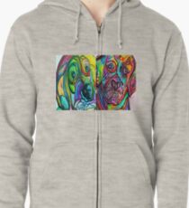 SERIOUS FACES Zipped Hoodie