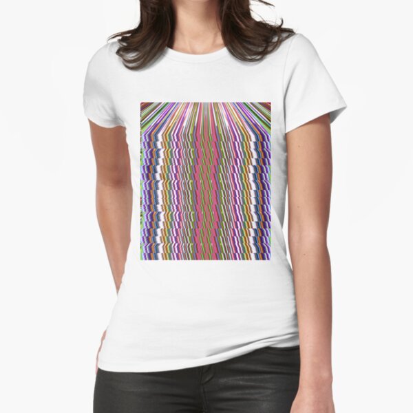 #Abstract, #design, #illustration, #art, pattern, bright, modern, shape Fitted T-Shirt