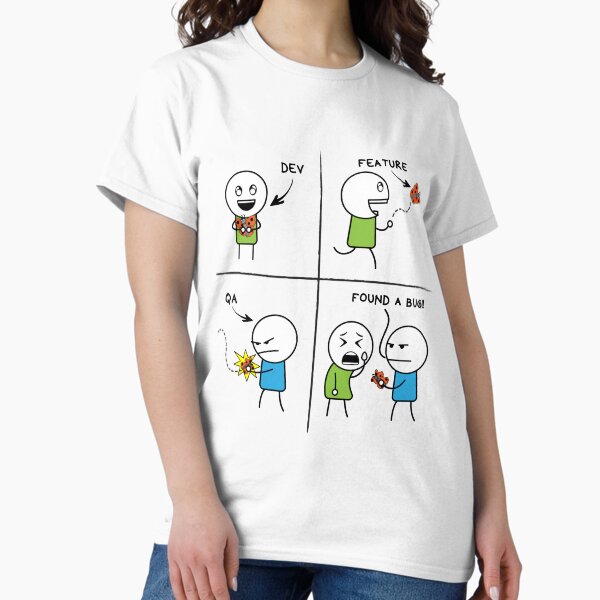 Qa Tester Vs Developer Feature Vs Bug Shirt Qa Tester Vs Developer Feature Vs Bug Shirt