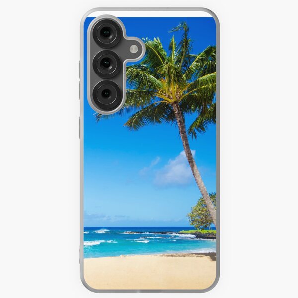 Item preview, Coconut Palm tree on the beach in Hawaii, Kauai designed and sold by ellensmile.