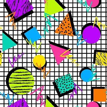 Artwork thumbnail, '80s Rocker Geometric Print by MMPlastic