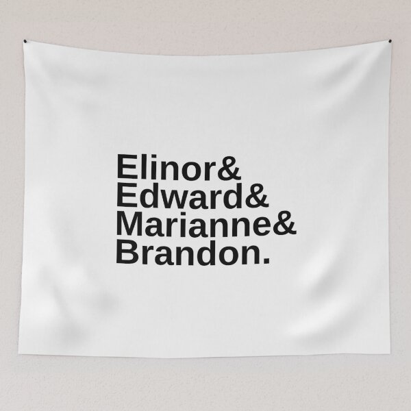 Item preview, Jane Austen Sense and Sensibility Ampersand List in Black designed and sold by kierkegaard.