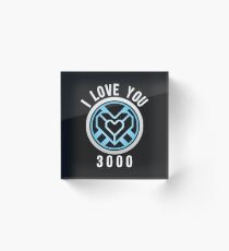 Ich liebe dich 3000 Arc Reactor T-Shirt Acrylblock