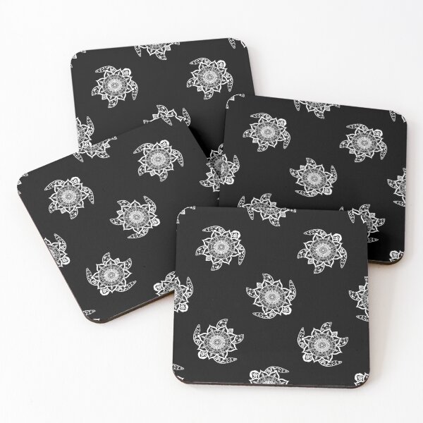 Item preview, Mandala Sea Turtle Pattern White / Black designed and sold by drxgonfly.