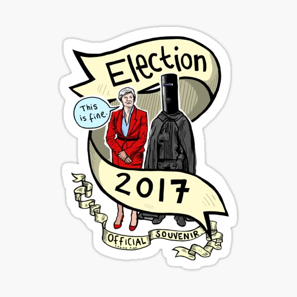 The 2017 General Election Official Laurie Pink Souvenir Tee/print/sticker/clock Sticker