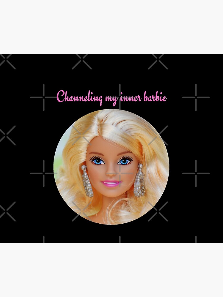 Inner barbie blonde, with pink text Duvet Cover for Sale by