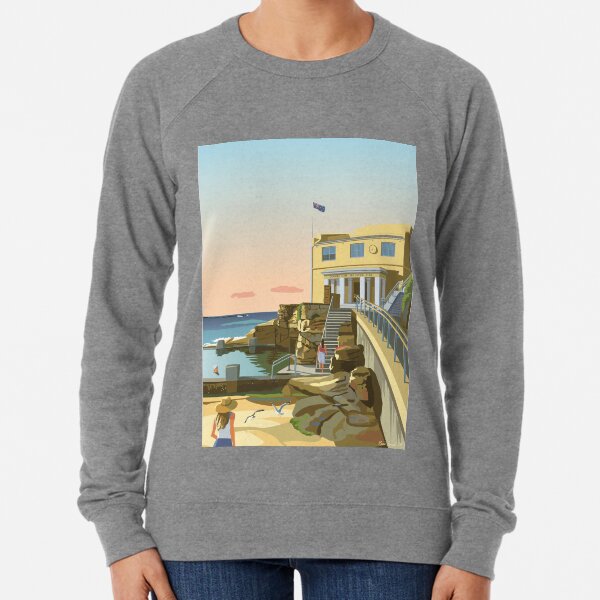 Early swim, Coogee Beach Lightweight Sweatshirt
