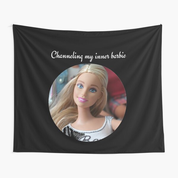 Inner barbie teen, with gray text Tapestry for Sale by gehri1tm