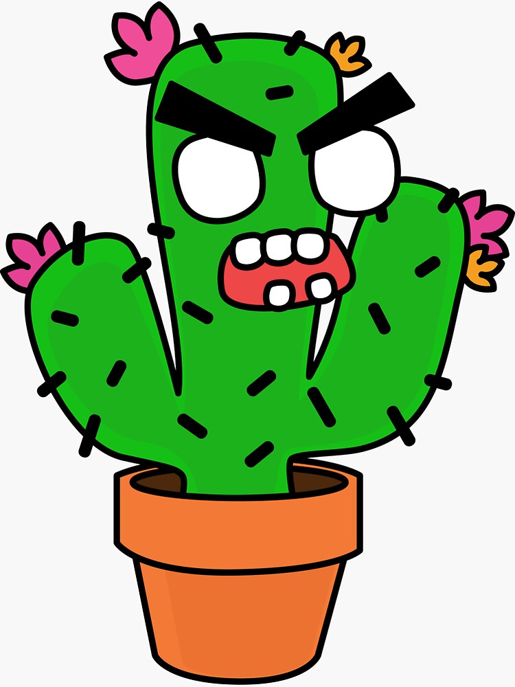angry zombie cactus by shortstack