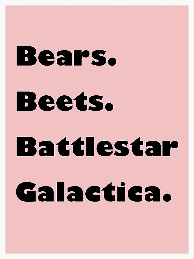 "Bears, Beets, Battlestar Galactica Dwight and Jim The Office