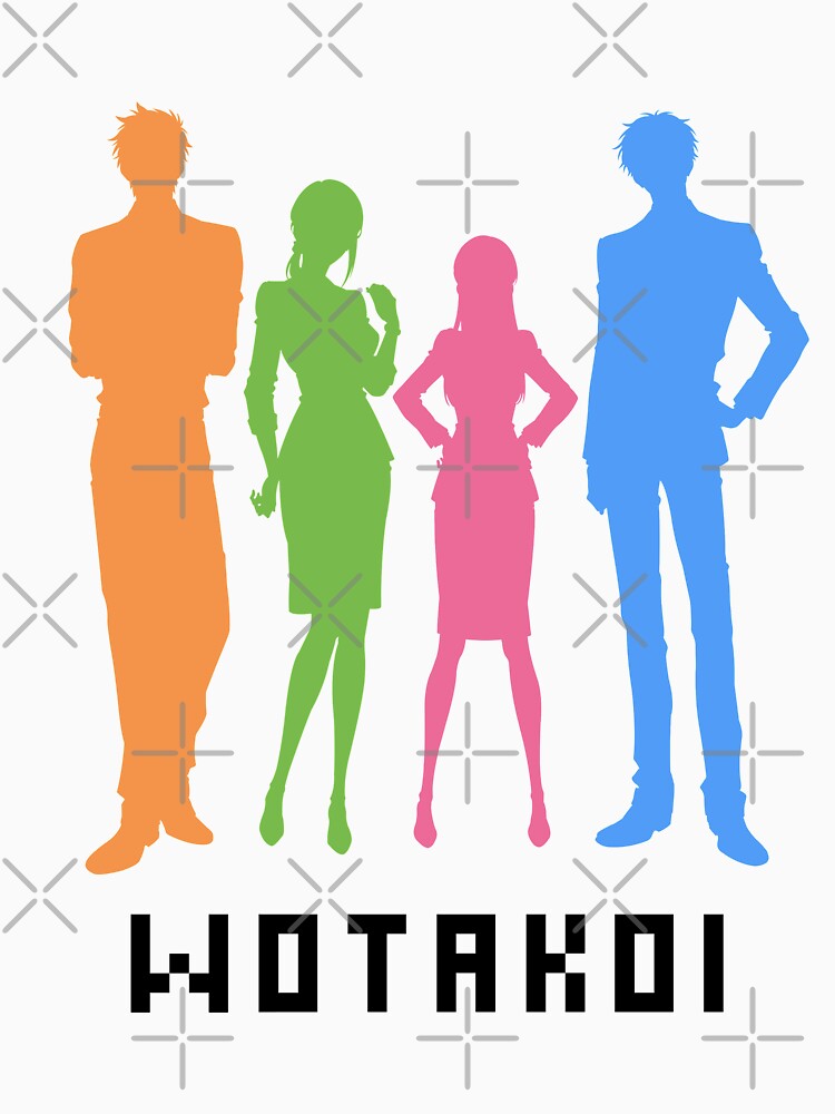 Camisa Wotaku ni Koi wa Muzukashii Personagens - Camisas Wotaku ni